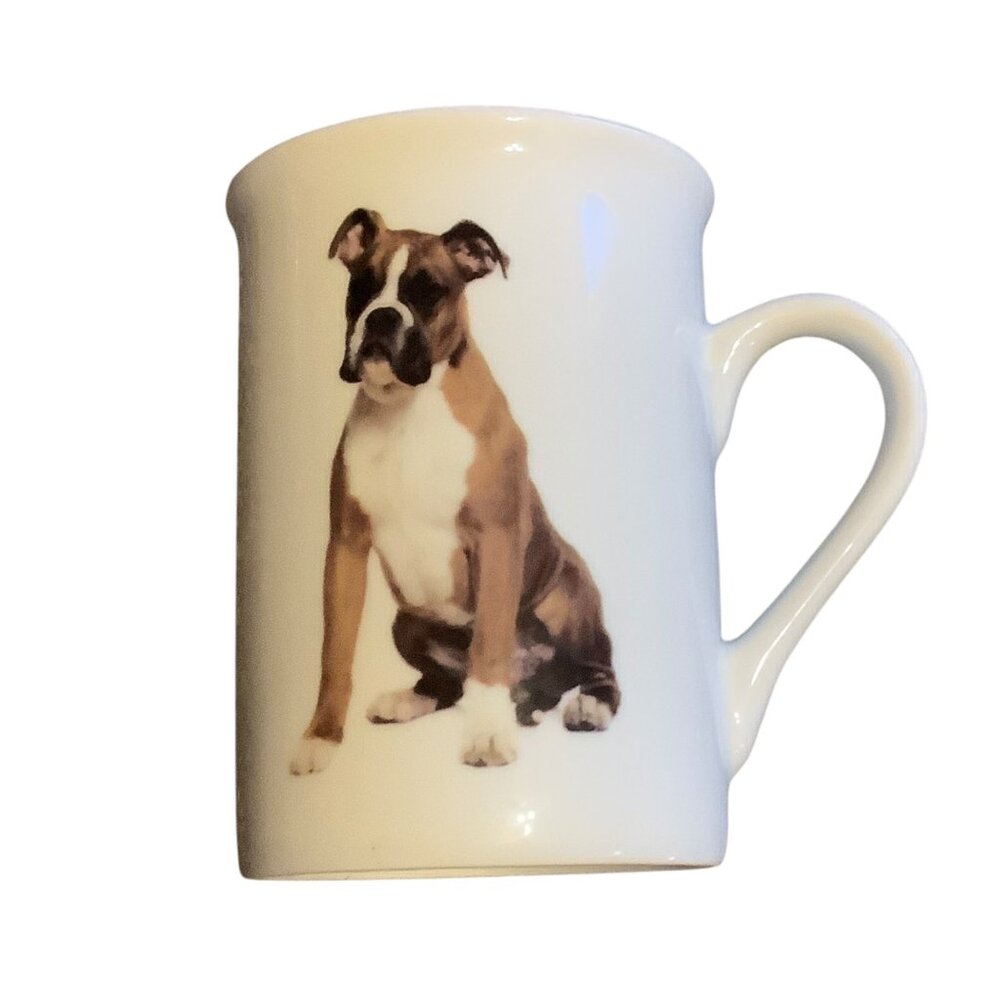 Boxer Dog Ceramic Mug Coffee Cup Paw Print‎ Interior Dimension 9 Pets 4"